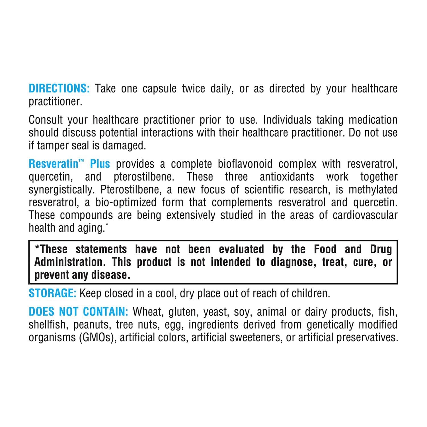 Antioxidant trio: resveratrol, quercetin, and pterostilbene