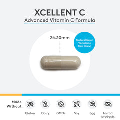 Bottle back label of XYMOGEN Xcellent C