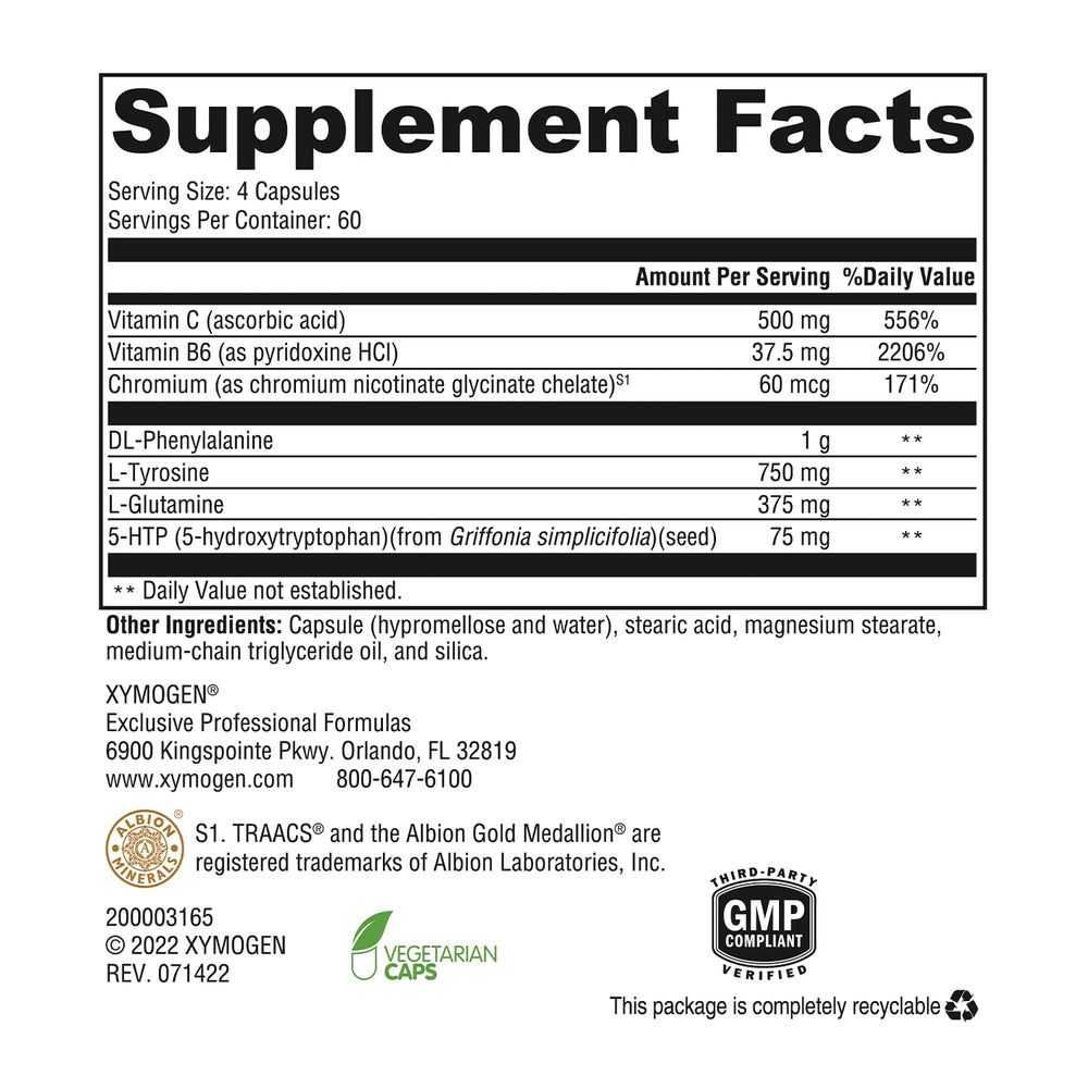 XYMOGEN Appe-Curb gluten-free, allergen-conscious formulation