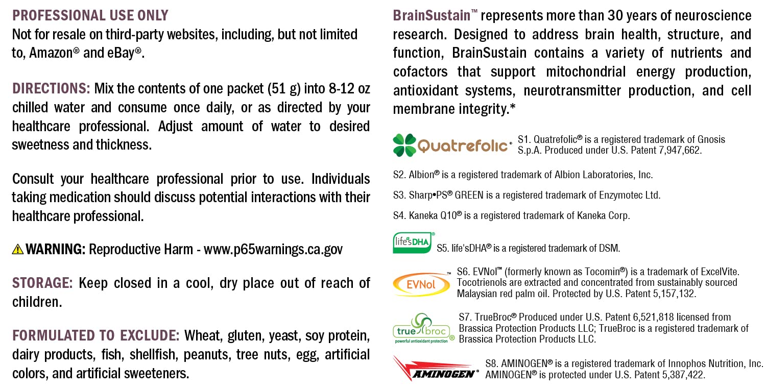 Pouring BrainSustain powder into a glass of water