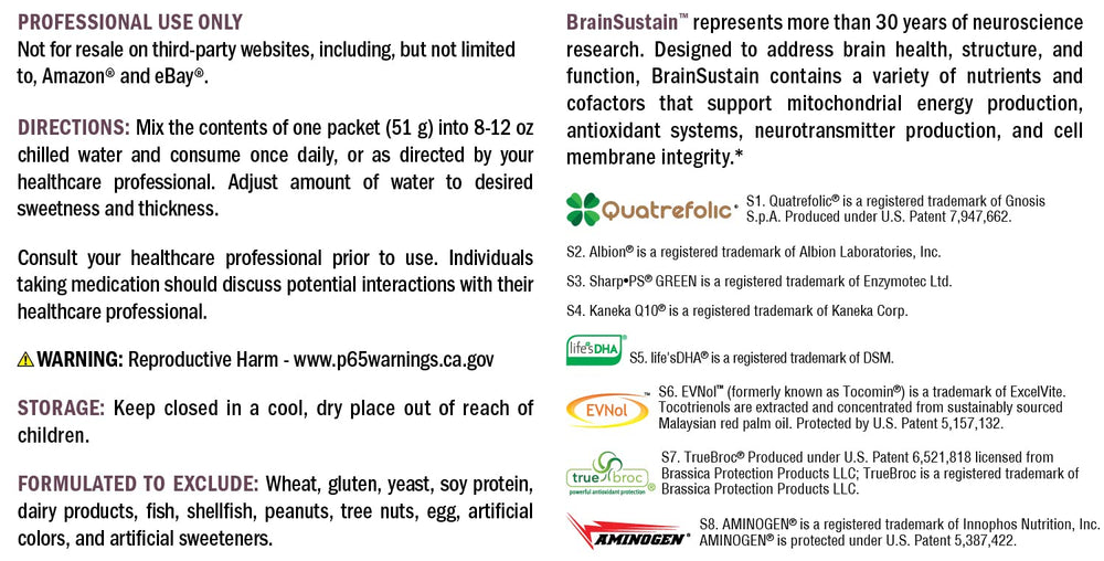 Pouring BrainSustain powder into a glass of water