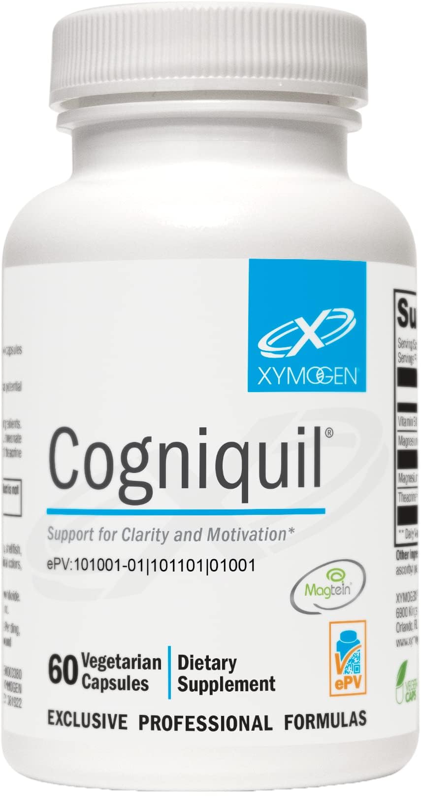 Cogniquil bottle showing 60 capsules