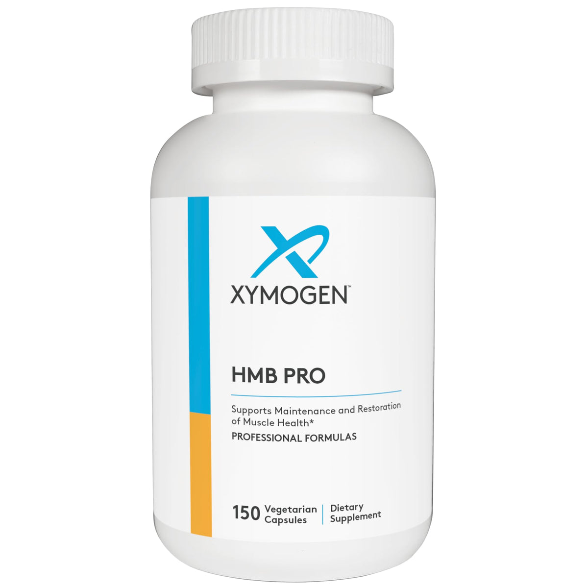 XYMOGEN HMB PRO bottle and label with 150 capsules