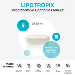 Xymogen LipotropiX capsules on white background