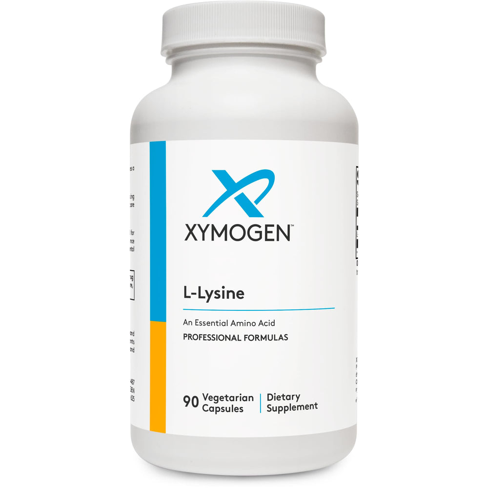 XYMOGEN L-Lysine 1000mg Capsules bottle front view