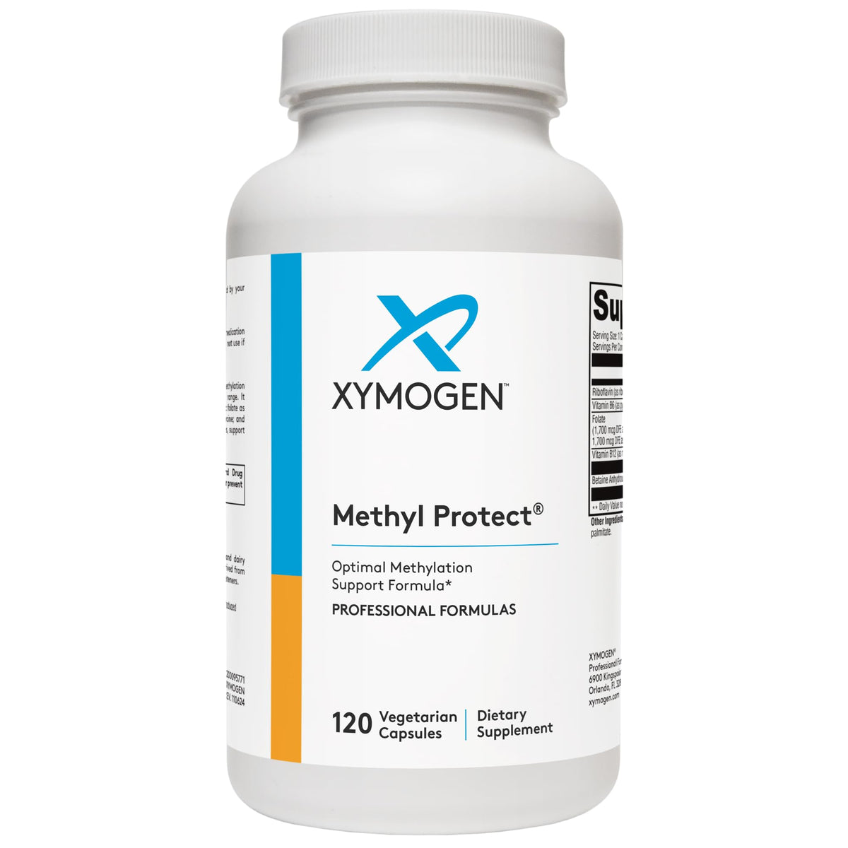 XYMOGEN Methyl Protect 120 capsules front label