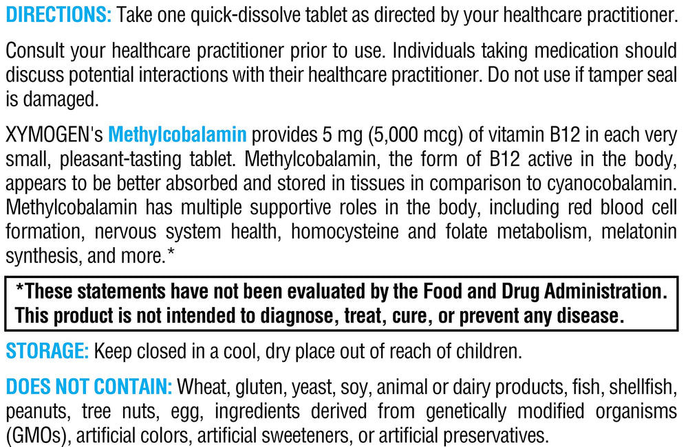 Ingredients and allergen-free statement on label