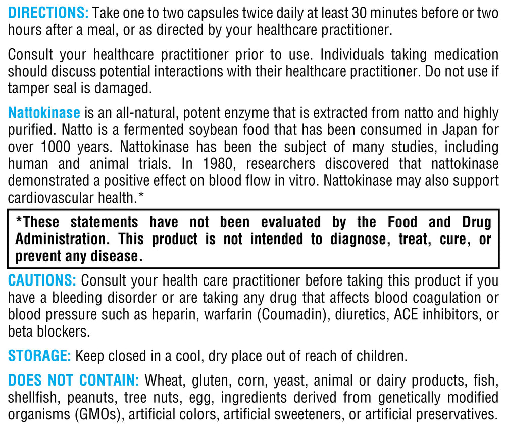 Vegan icon on XYMOGEN Nattokinase packaging