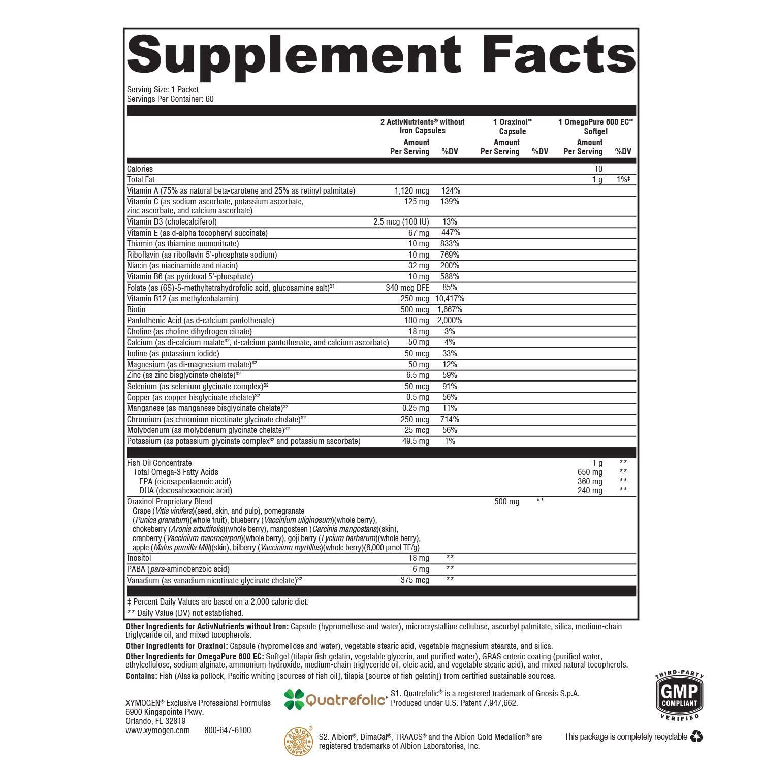 Oraxinol ORAC botanical capsules