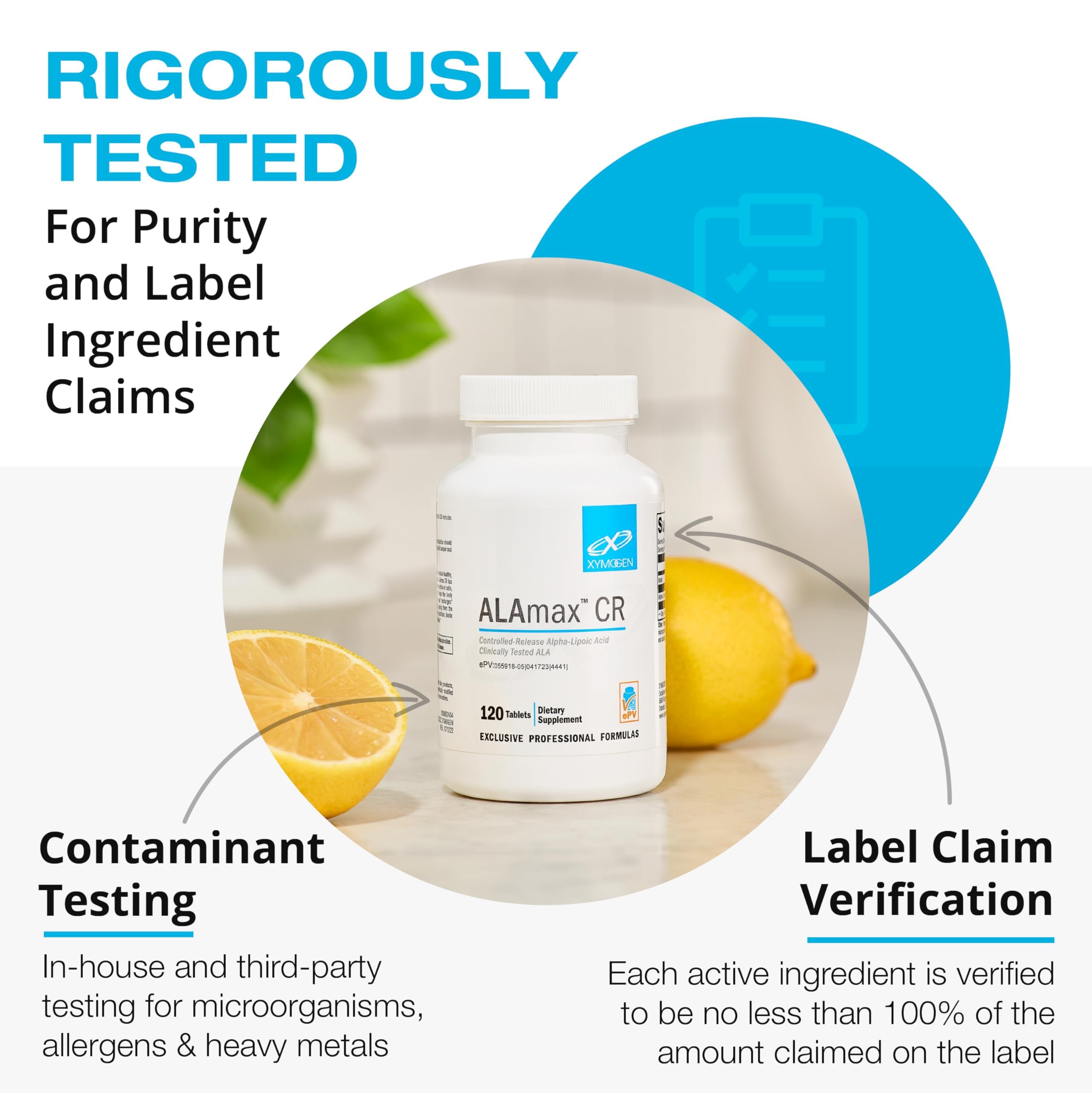 Infographic detailing XYMOGEN Berberine HCL 1000mg benefits