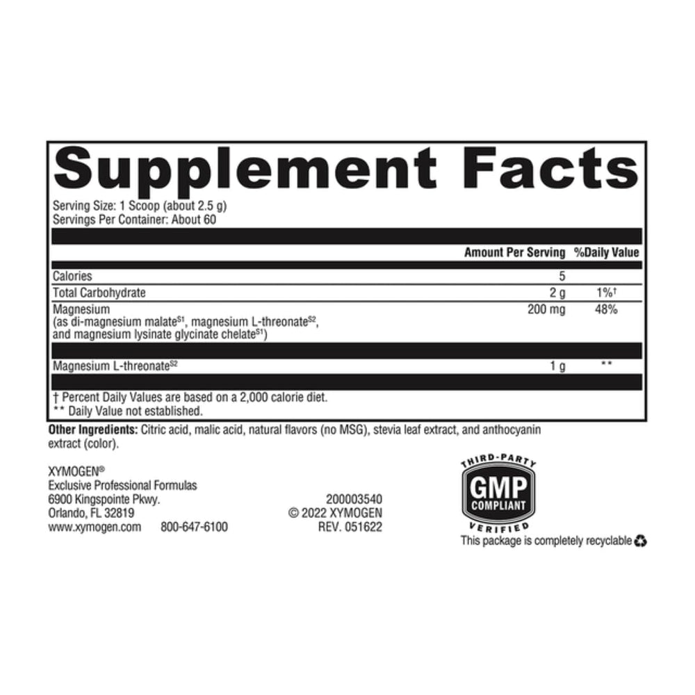 XYMOGEN OptiMag Neuro label close-up