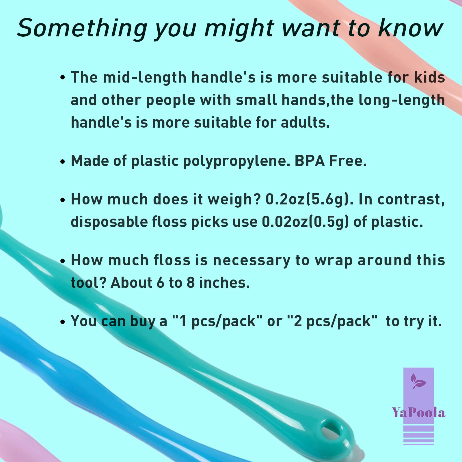 Back teeth reach with YaPoola floss holder