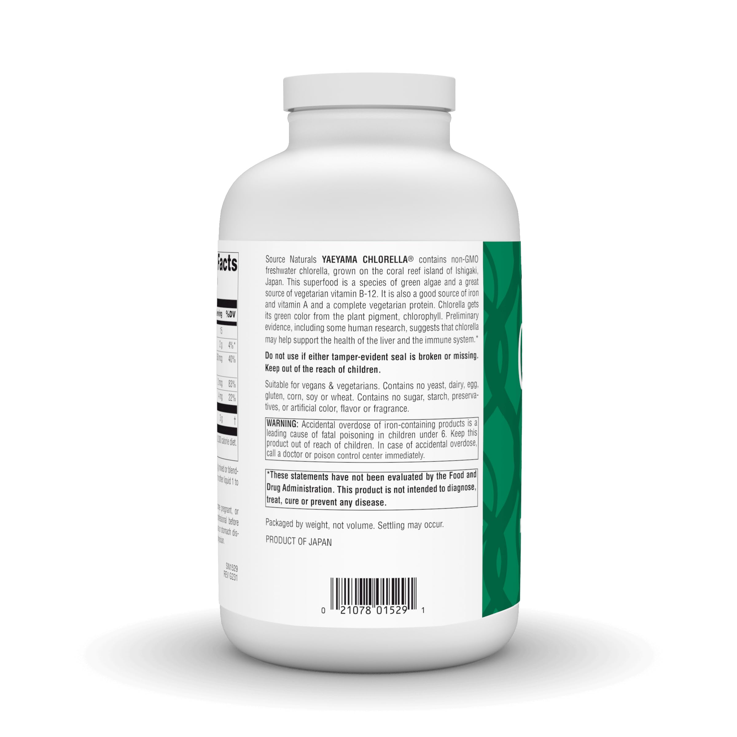 Nutrition highlights CGF vitamins minerals chlorophyll graphic