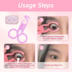 Contact lens wearing aid and tweezers laid out