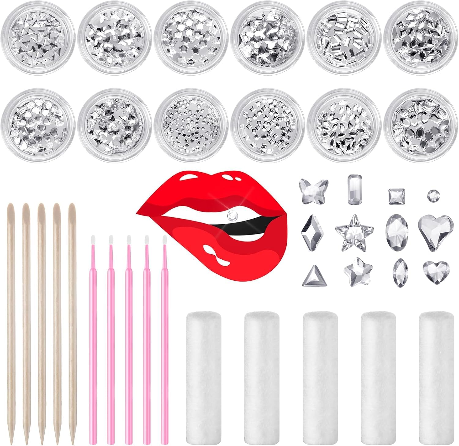YAFIYGI Tooth Gems Kit with Crystals and Star Designs – 480Pcs