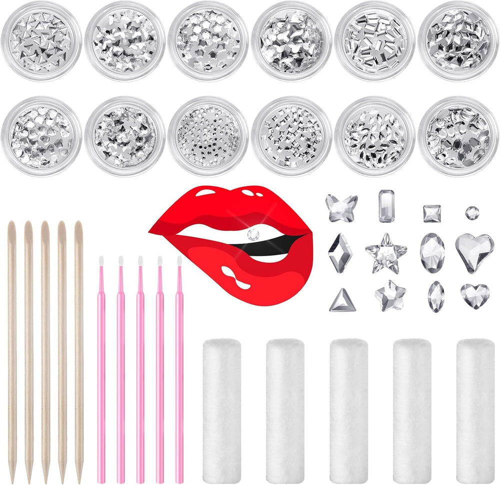 YAFIYGI Tooth Gems Kit with Crystals and Star Designs – 480Pcs