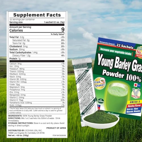 Serving suggestion with powder and cup