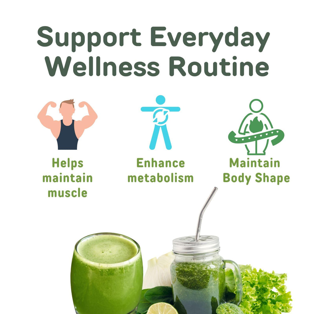 Nutrition facts panel for YAMAKAN Barley Grass Juice Powder