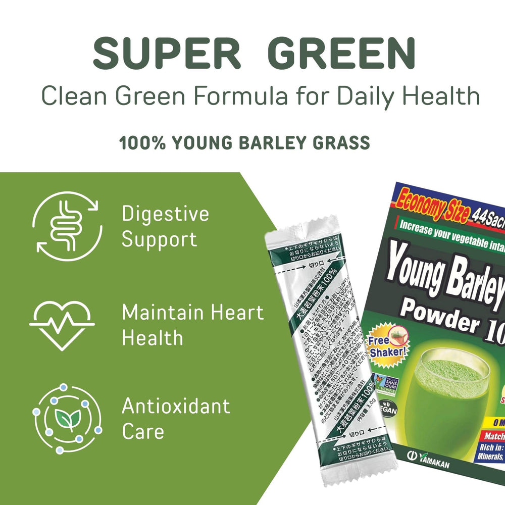 Graphic showing barley grass digestive support benefits