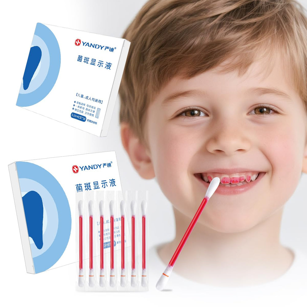 YANDY Plaque Disclosure Sticks 32pcs packaging box