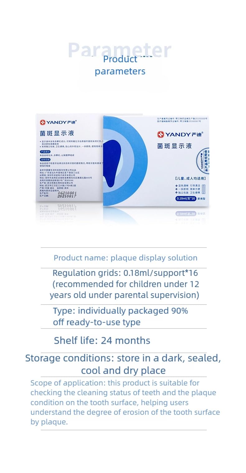 Dental office or classroom use of plaque disclosure sticks