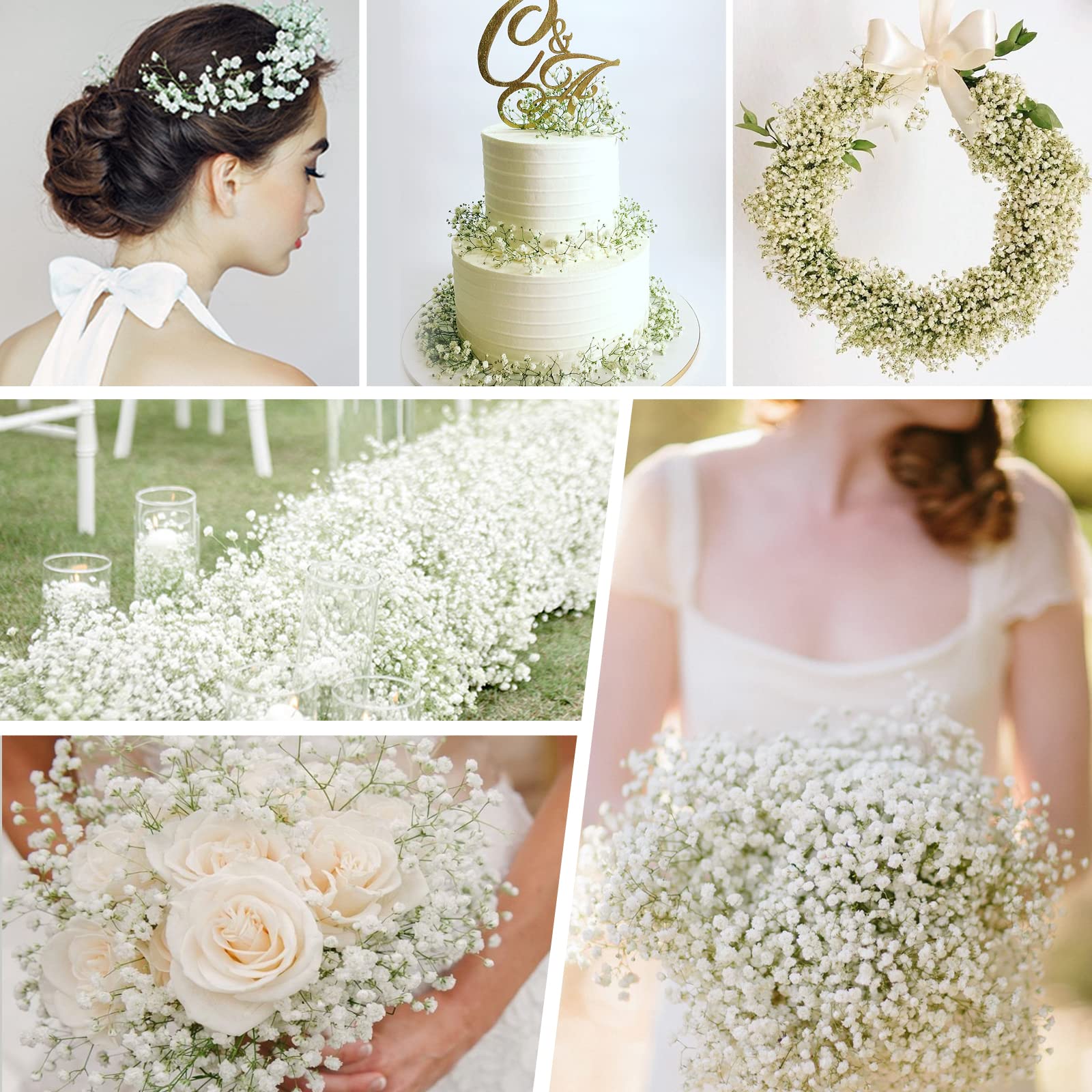 Creative uses for 46-piece babys breath artificial flowers bulk