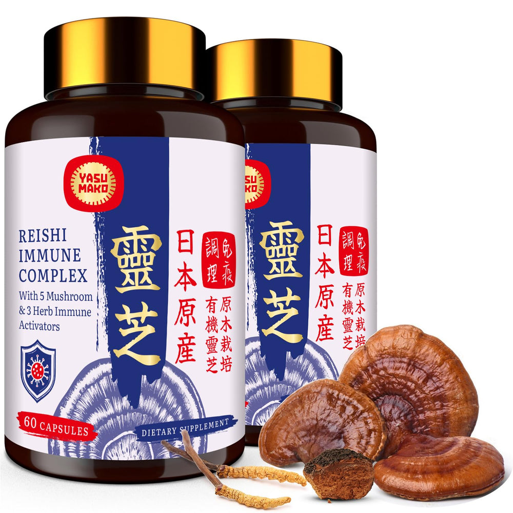 Yasumako Reishi 1500mg 9-in-1 capsules bottle