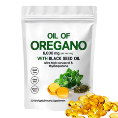 YATIME Oil of Oregano with Black Seed Oil bottle on a white background