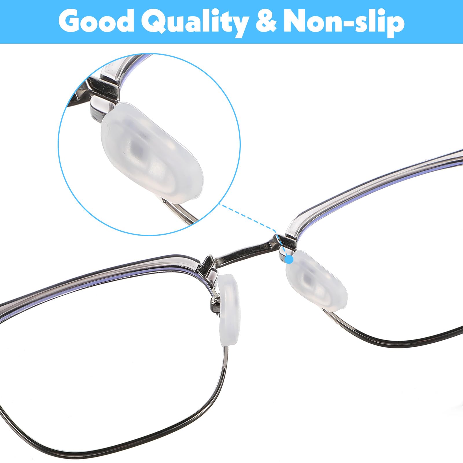 Non-slip silicone nose pads for glasses