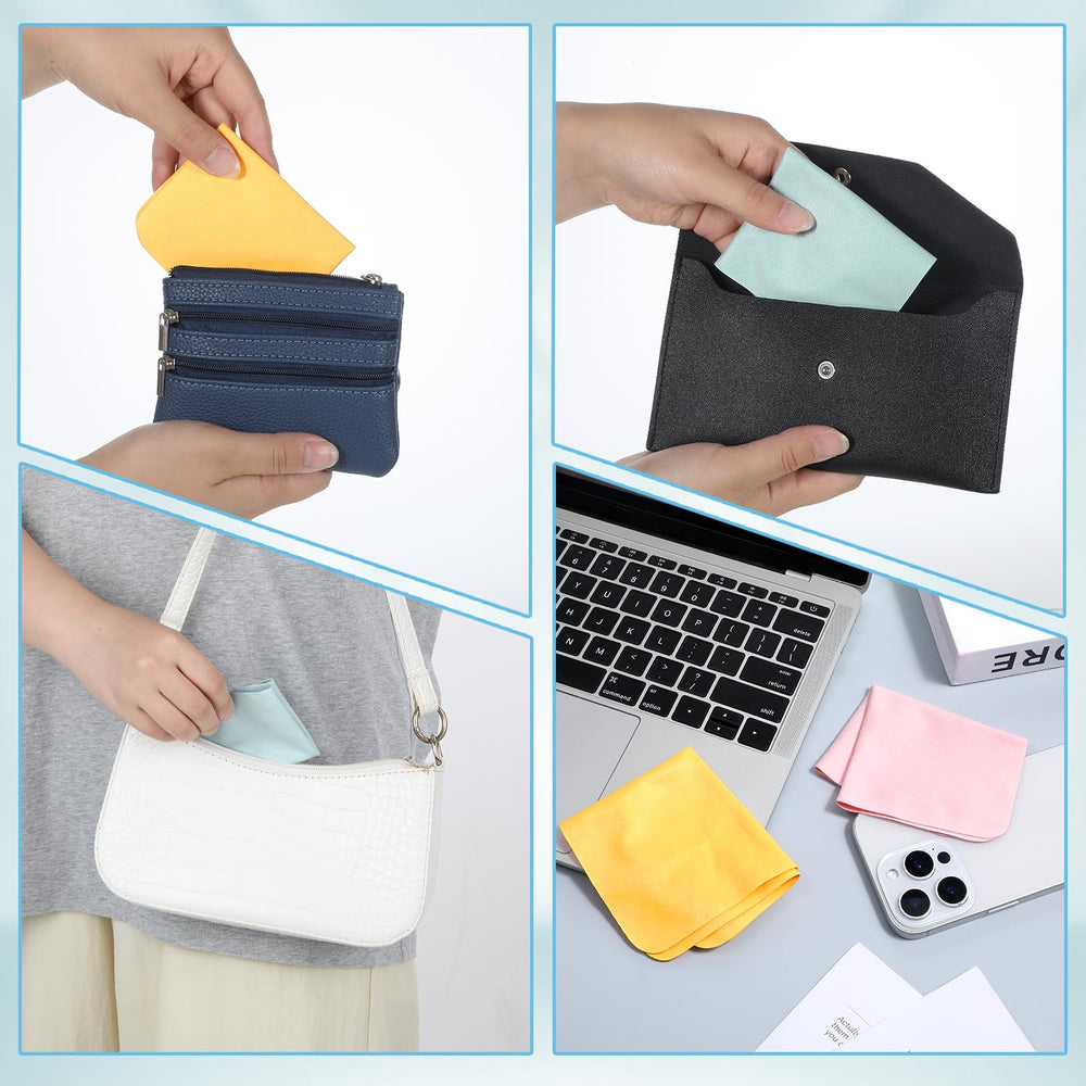 Pink YBEATY microfiber eyeglass cleaning cloth