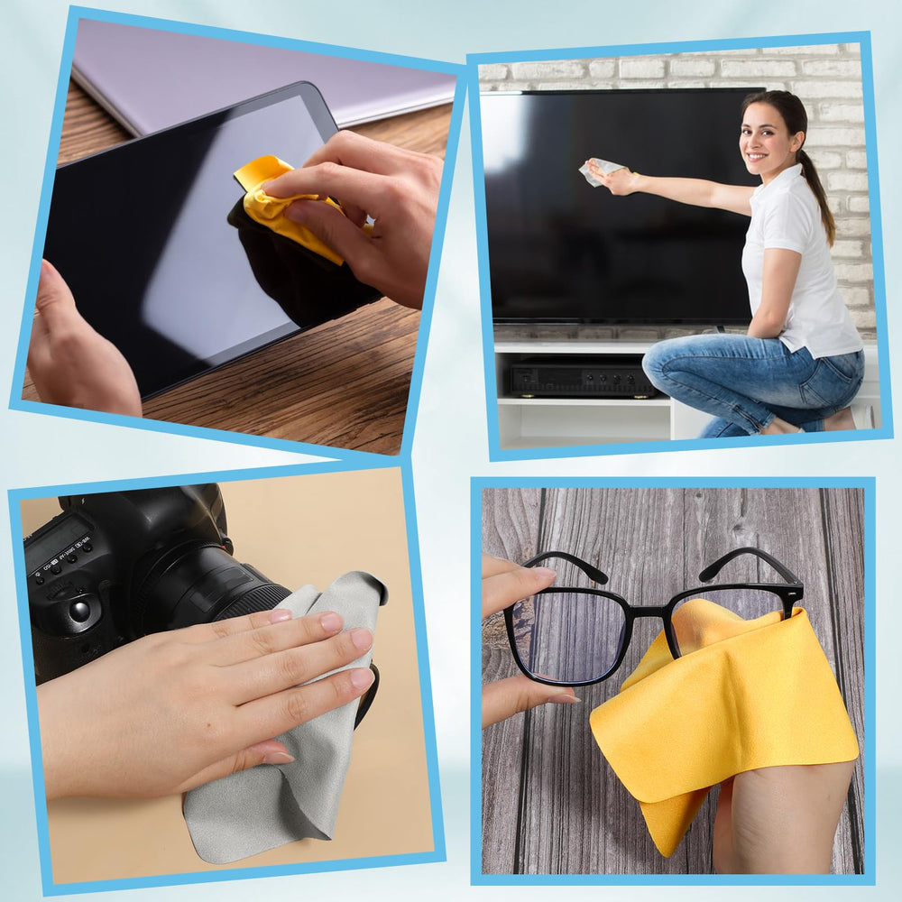 Gray YBEATY microfiber eyeglass cleaning cloth