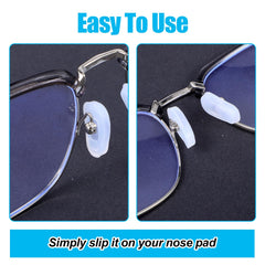 Anti-slip design on nose pads maintaining glasses position