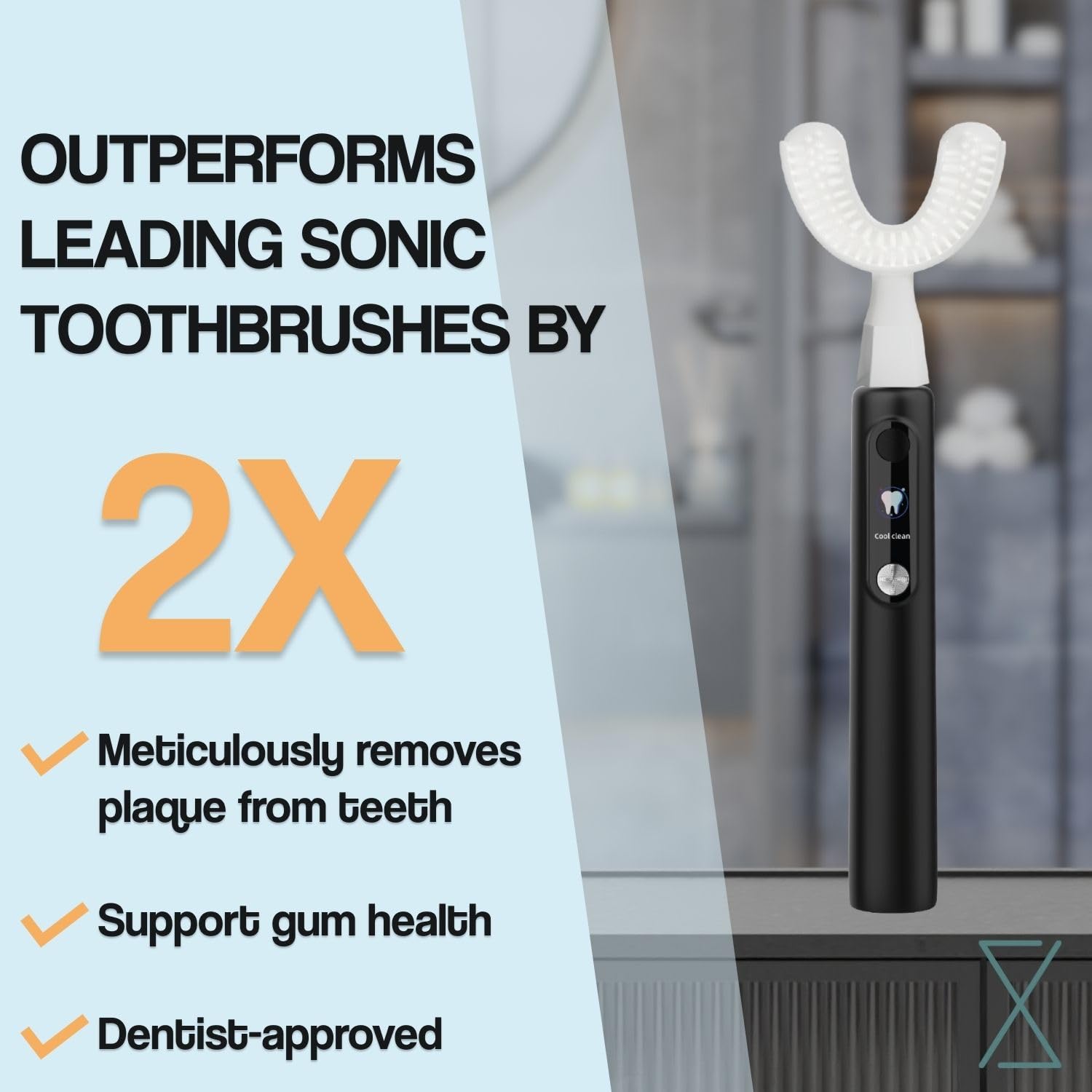 Whitening technology feature of Y-Brush