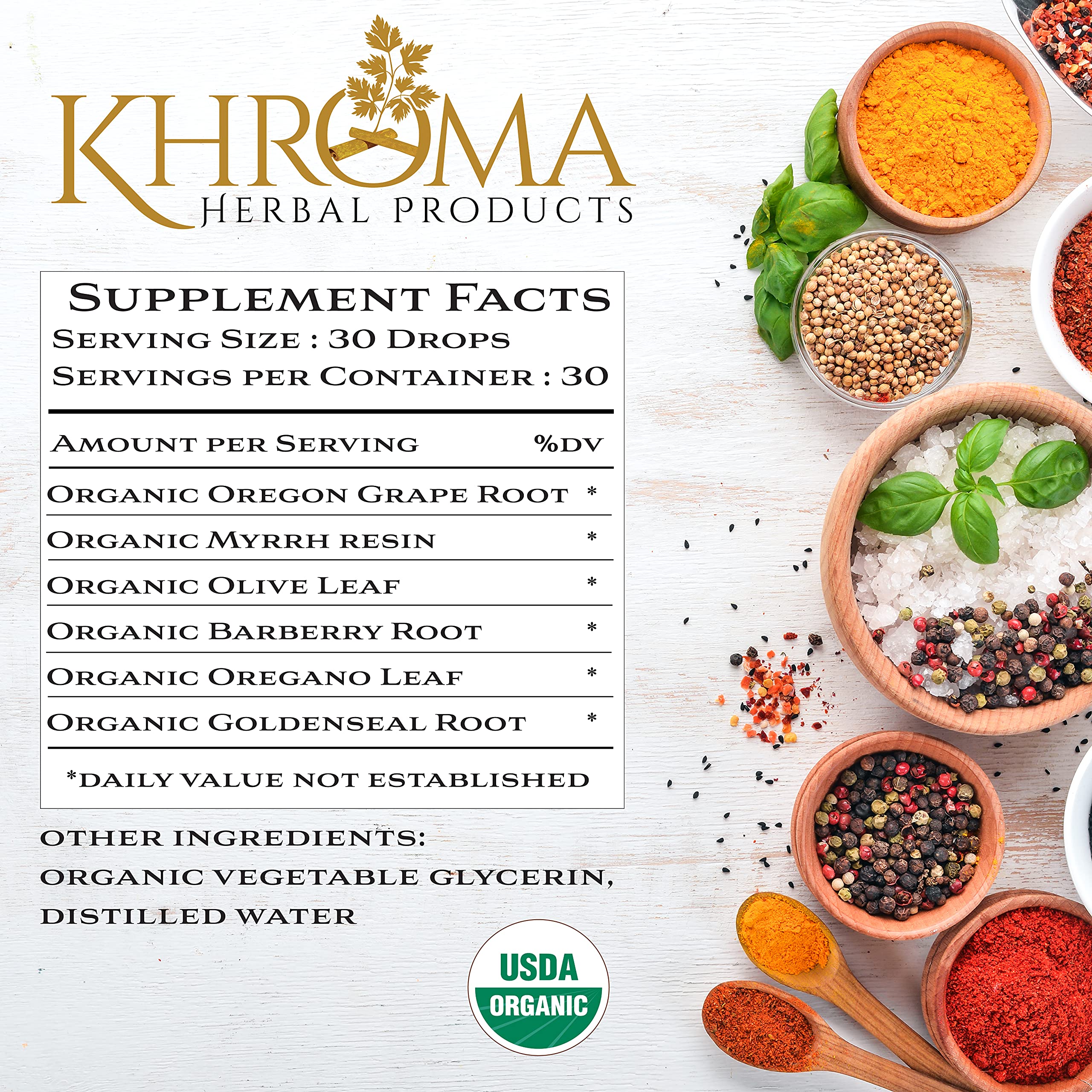Herbal ingredients in Yeast X organic yeast support