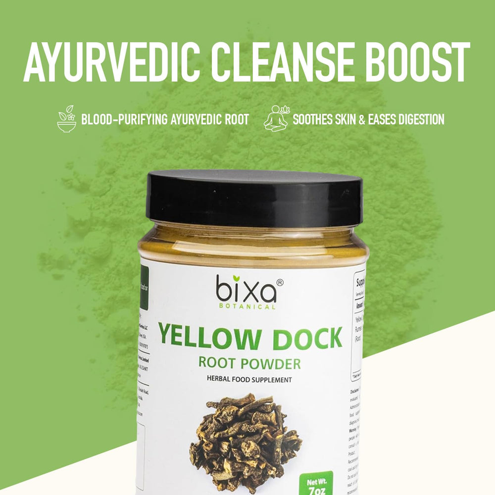 Close-up of Yellow Dock Root Powder in a scoop