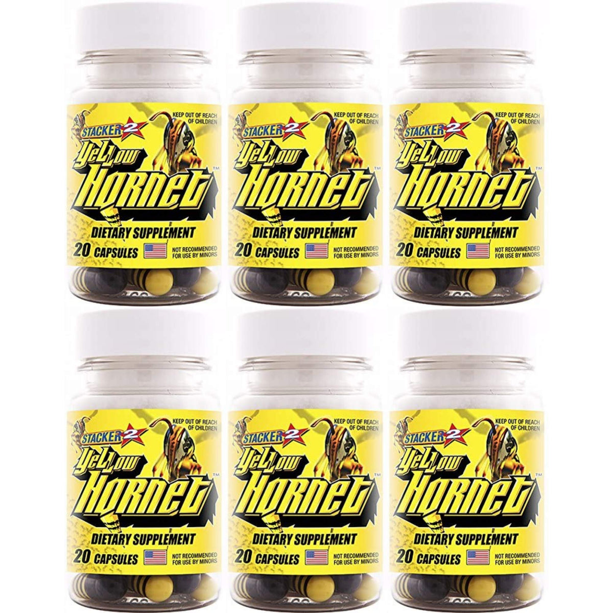 Yellow Hornet Herbal Dietary Supplement bottle with label