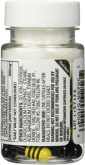 Yellow Hornet bottle and 120 capsules on a white surface
