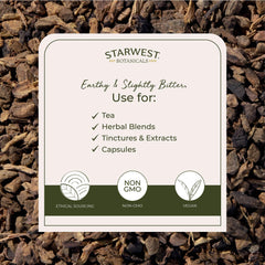 USDA Organic Yellowdock Root label