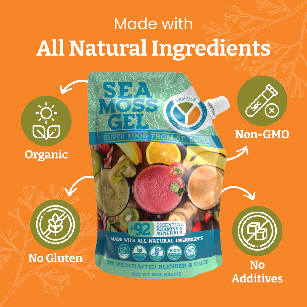 Mineral-dense sea moss gel for immunity and energy