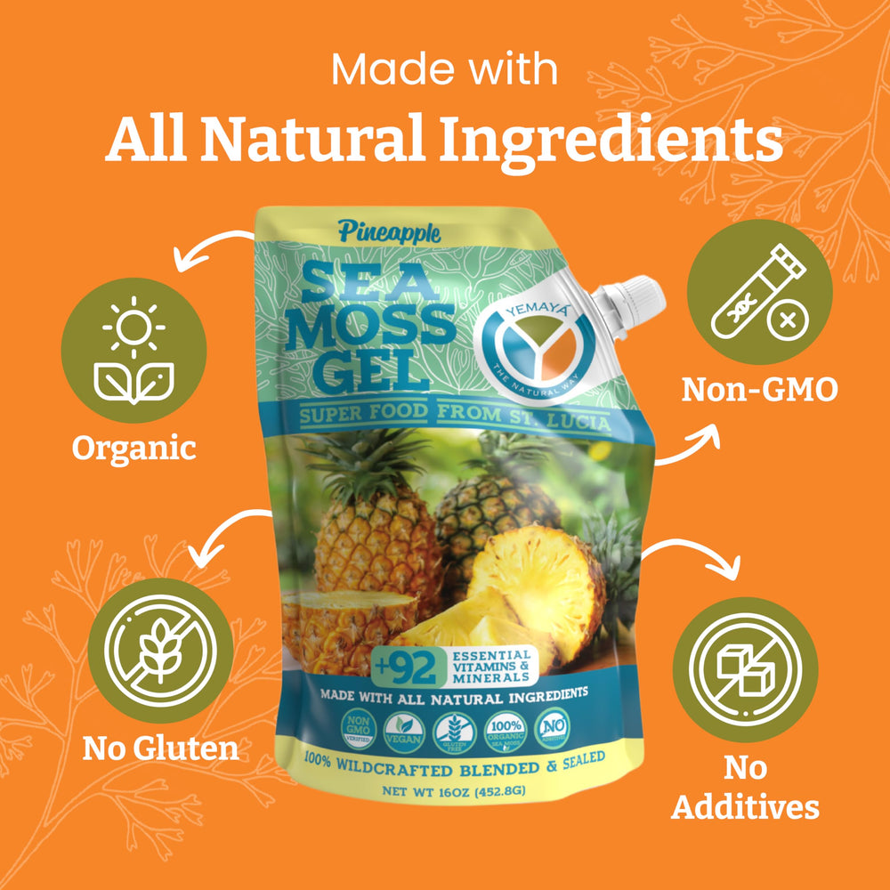 Wildcrafted sea moss gel from St. Lucia used in Yemaya product