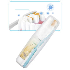 Plastic travel case for YEOAU oral care set in white