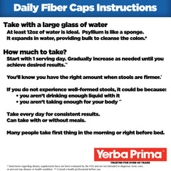 Five fiber types in one capsule: Apple Fiber, Acacia Gum, Oat Bran, Psyllium Husk, Soy Fiber