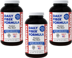 Front label of Yerba Prima Daily Fiber Formula 12 oz 3-pack