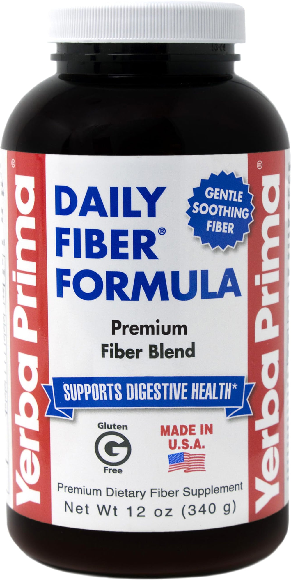 Yerba Prima Daily Fiber Formula Powder 12 oz box