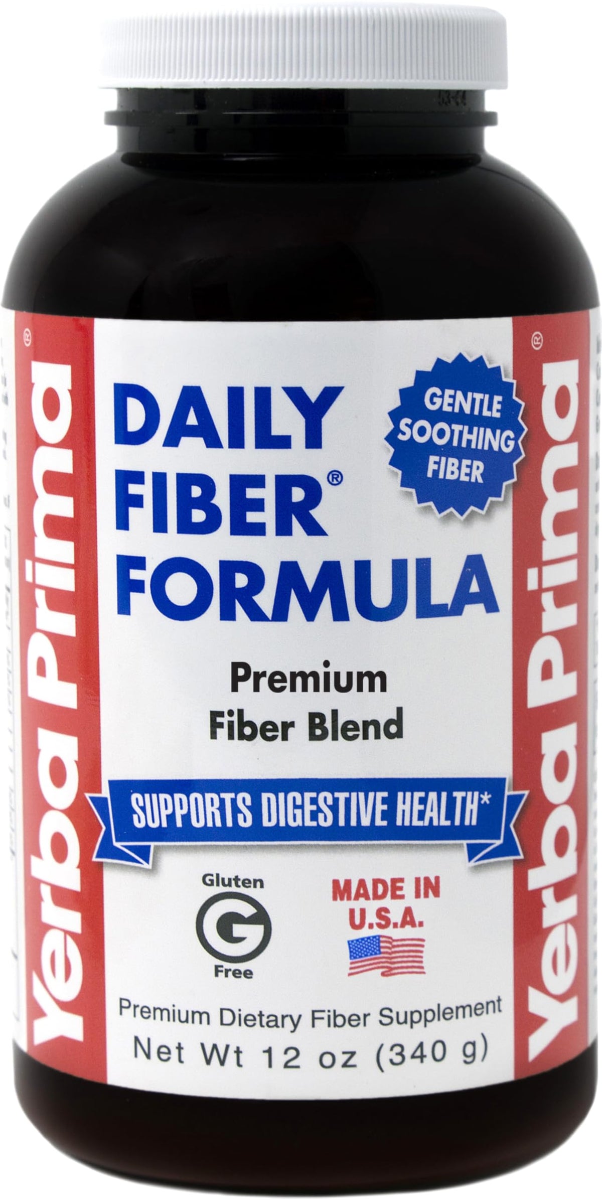 Yerba Prima Daily Fiber Formula Powder 12 oz box