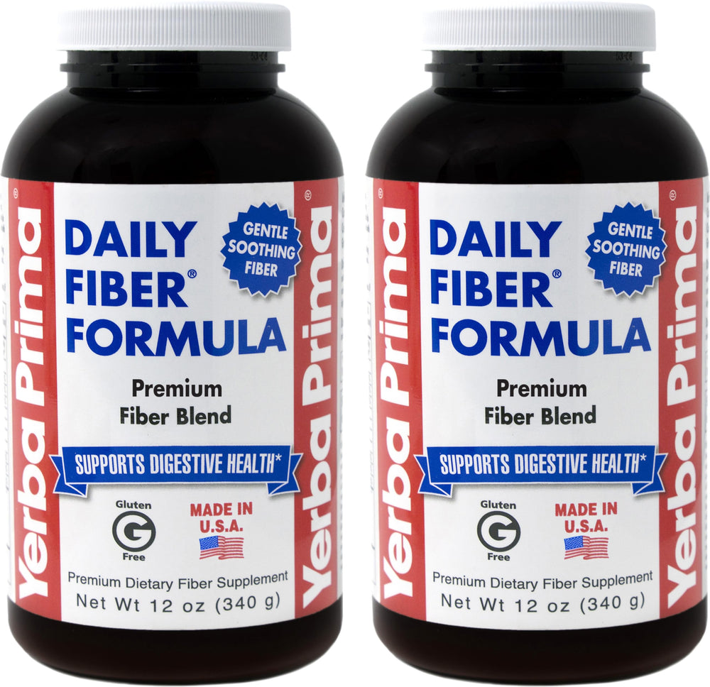 Hero image: Yerba Prima Daily Fiber Formula Powder 12 oz Pack of 2