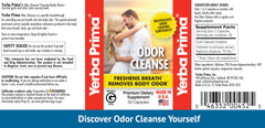50 Odor Cleanse capsules arranged in bottle