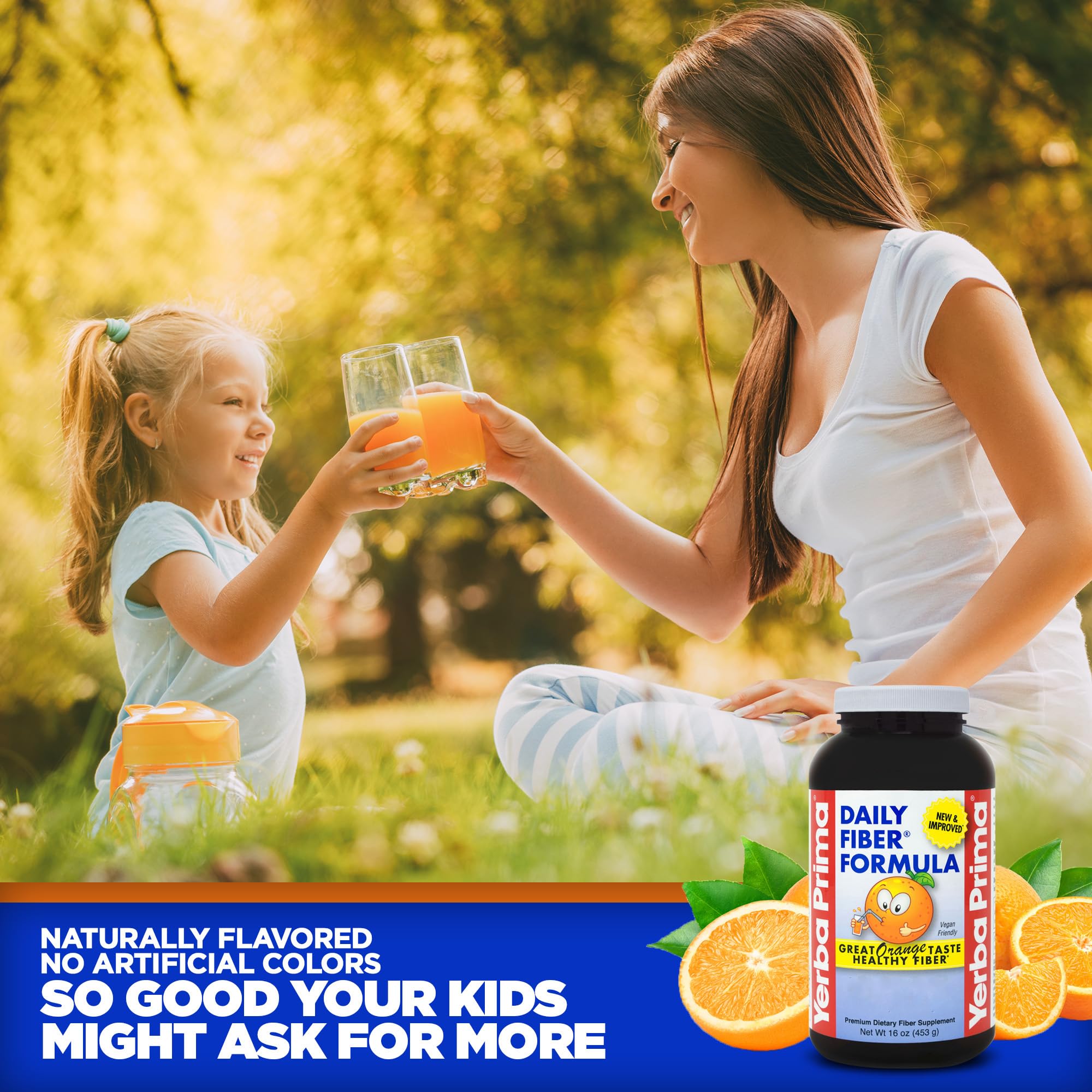 Graphic showing five fiber types in the formula