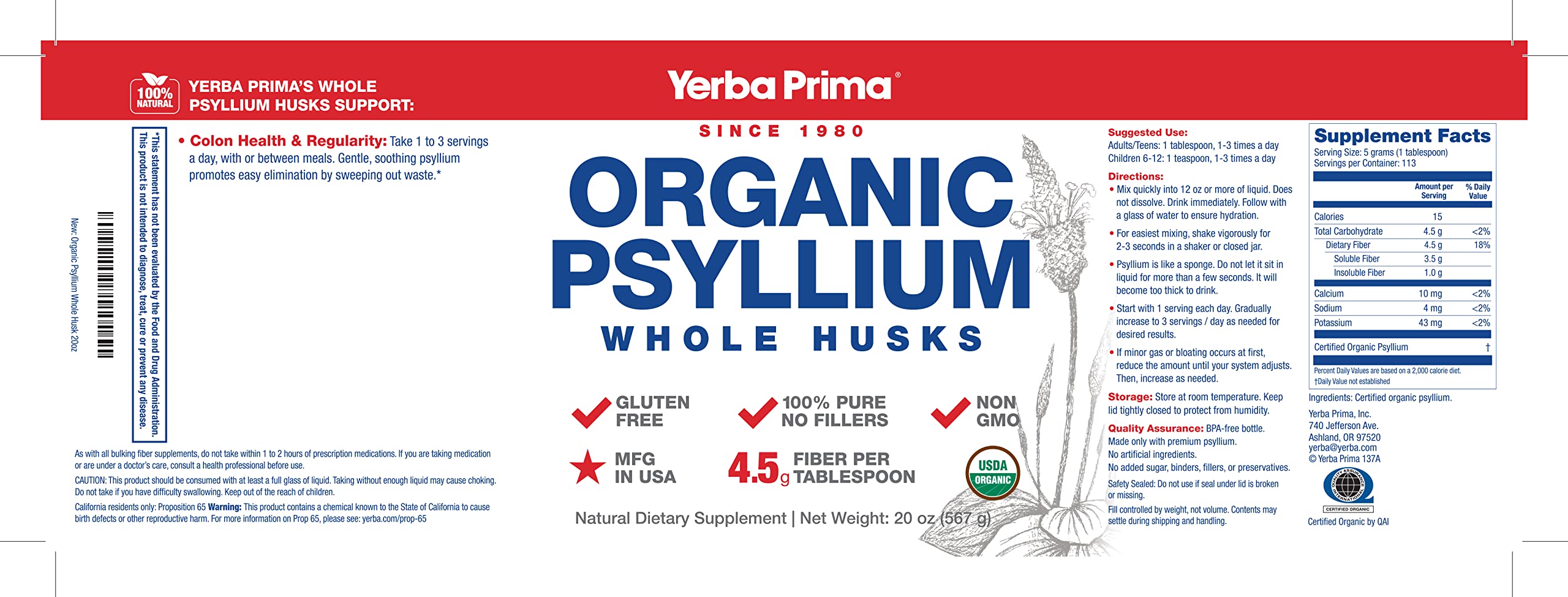 Scoop with psyllium powder included for measurement