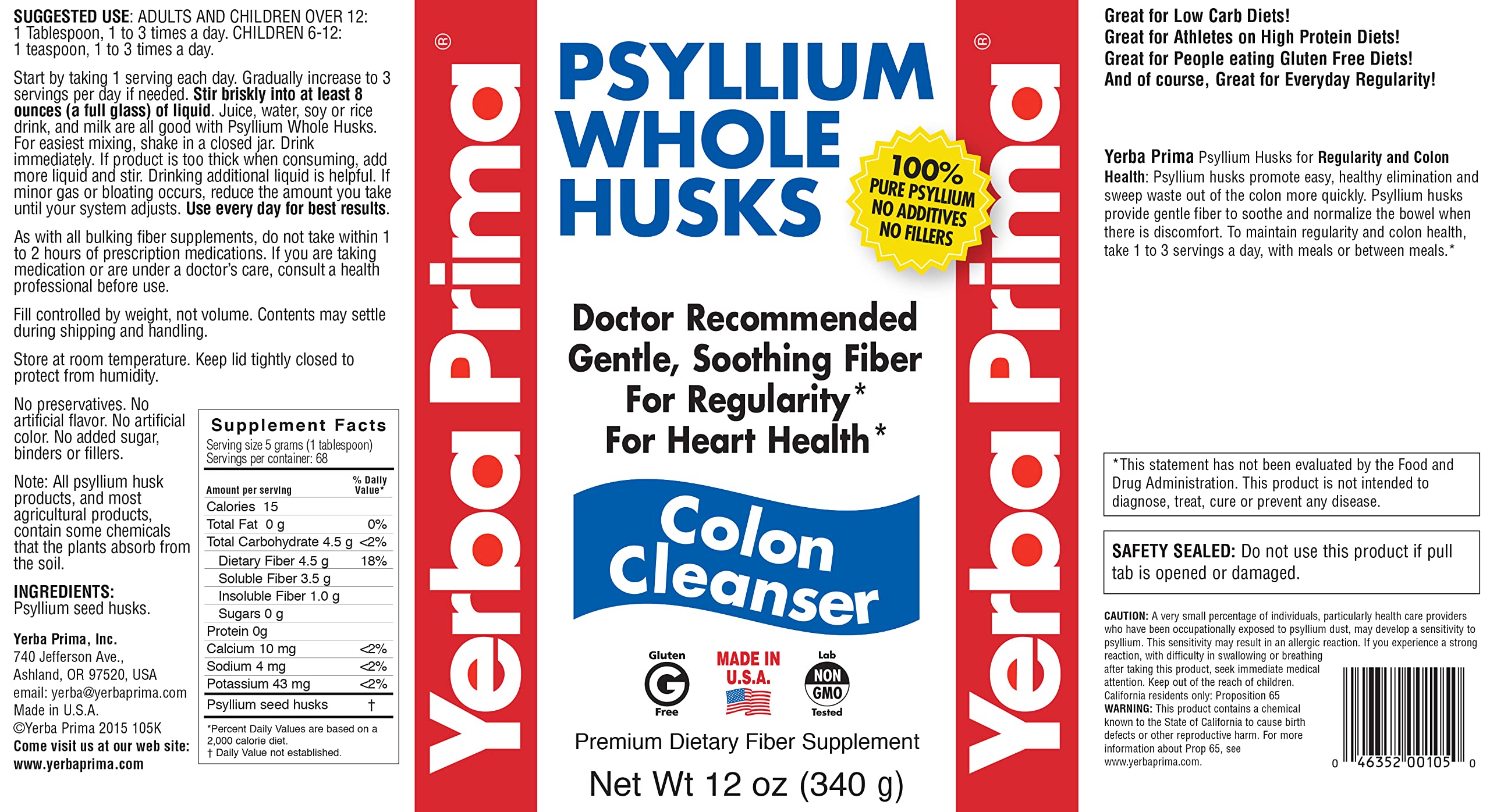 Serving suggestion: psyllium husk mixed with juice and water